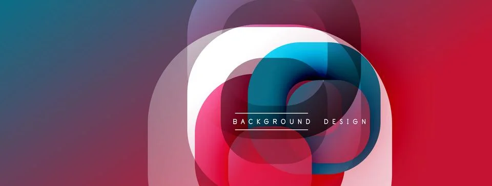 Abstract background with layered translucent gradient shapes Stock Illustration