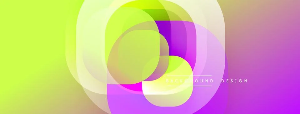 Abstract background with layered translucent gradient shapes Illustrazione stock