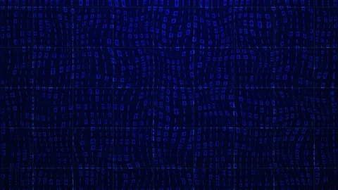 Abstract background layouts warp flexible computer grid lines over binary s.. Stock Footage 340998747