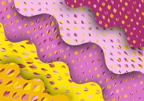 Abstract Background, leaf pattern on a paper cut, vector illustration. イラスト素材