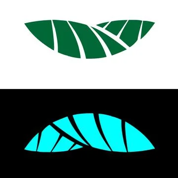 Abstract background with leaves logo design . Illustrazione stock