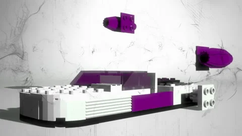 Abstract background of a lego-style toy coming together Stock Footage 150748739