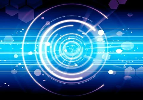 Abstract Background Lens future Blue flare technology. Stock Illustration