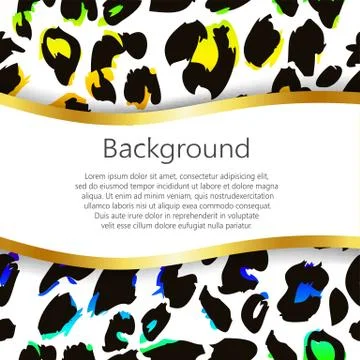Abstract background with leopard print design. Vector, EPS10 Stock Illustration