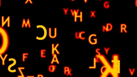 Abstract background with letters Stock Footage 83861594