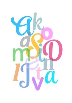 Abstract background with letters Stock Illustration