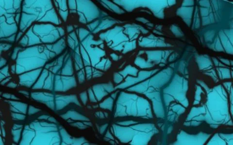 Abstract background in light blue and black line tangles Stock Illustration