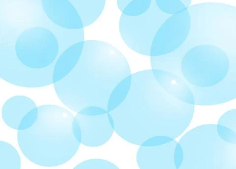 Abstract background with light blue round translucent bubbles Stock Illustration