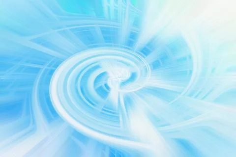 Abstract background with light blue swirling vortex patterns and soft glowing Stock Illustration