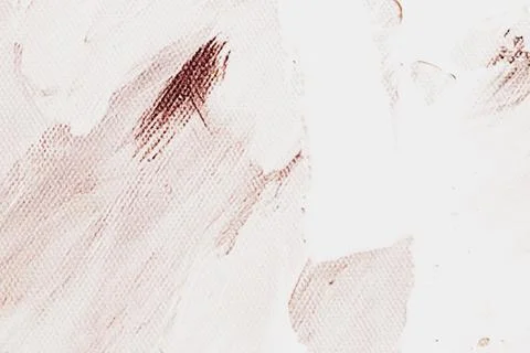 Abstract background with light brown and white paint strokes on woven canva.. Stock Photos