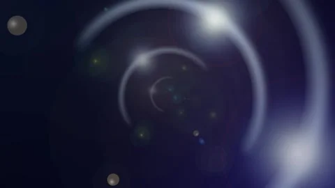 Abstract Background With Light Circles tunnel of shiny light chromatic lens Stock-Footage 282776717