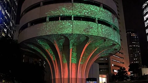 Abstract background of light effects and colours in the city Stock-Footage 134921056