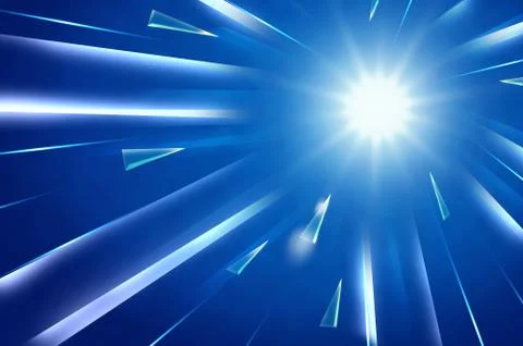 Abstract background : Light explosion with rectangle and triangle crystal sty 스톡 일러스트