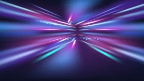 Abstract background light explosion with vibrant purple pink and cyan strea.. Stock Illustration