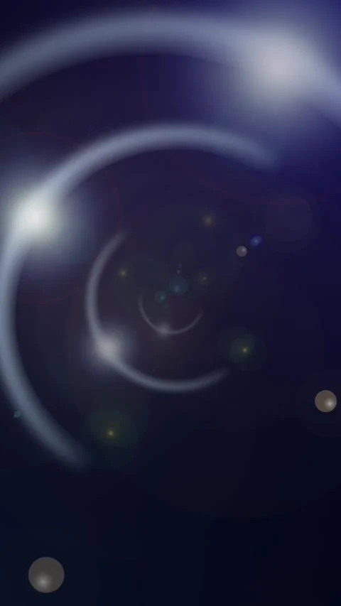 Abstract Background With Light lens Circles shiny chromatic lens flare effect Video stock 283467822