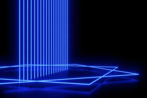 Abstract background light. Line art design. 3D rendering. Stock Illustration