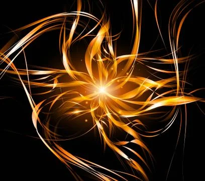 Abstract background light lines, futuristic wave. Vector illustration Stock Illustration