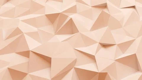 Abstract background light orange triangle,abstract high relief triangle,3d re 库存插图