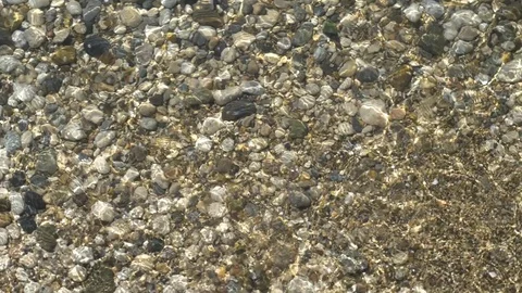 Abstract background from light refraction of water and pebble Stock Footage 100143235