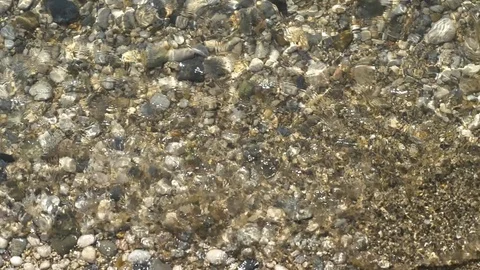 Abstract background from light refraction of water and pebble Stock Footage 100143403