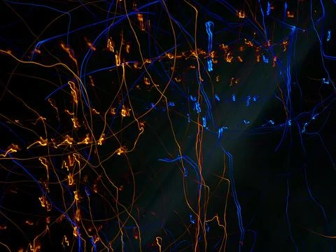 An abstract background of light trails and swirls Stock Photos