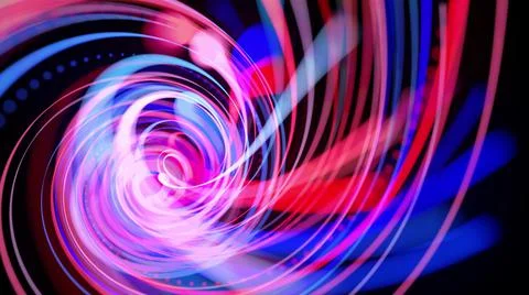 Abstract background with light trails, stream of red blue neon lines in space Stock Illustration