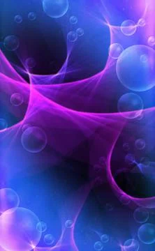 Abstract background. Light waves. Bubbles and lights. Fun. Night. Entertainme Stock Illustration