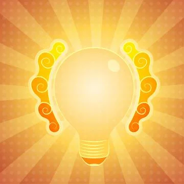 Abstract background, lightbulb Stock Illustration