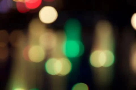 Abstract background with lights bokeh effect at night Stock-Fotos