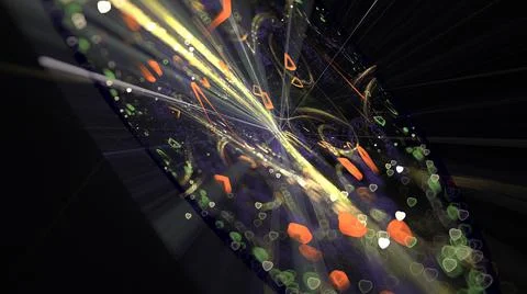 Abstract Background Lights Particles Rays Stock Illustration