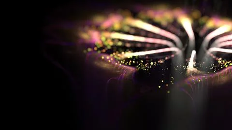 Abstract Background Lights Particles Rays Stock Illustration