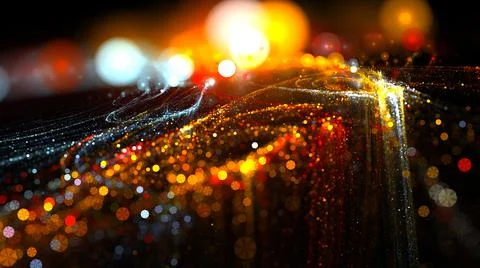 Abstract Background Lights Particles Rays Stock Illustration