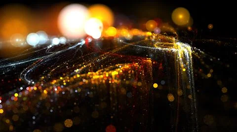 Abstract Background Lights Particles Rays Stock Illustration