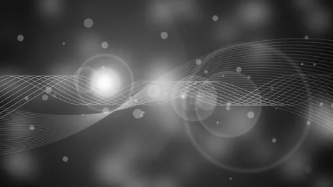 Abstract background line wave grid with lens flare, Abstract background wit.. Stock Footage 327862632