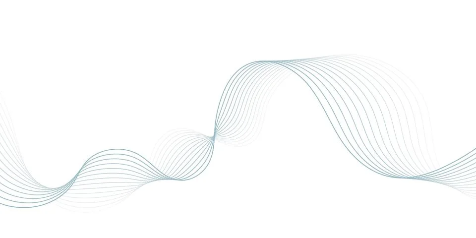 Abstract background with line in wave shape for banner design and branding. Illustrazione stock