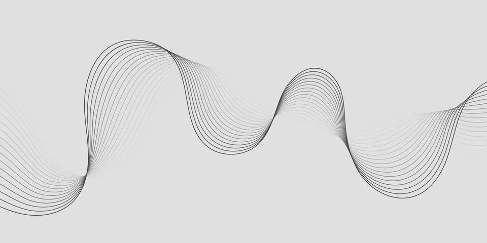 Abstract background with line in wave shape for banner design and branding. Illustrazione stock