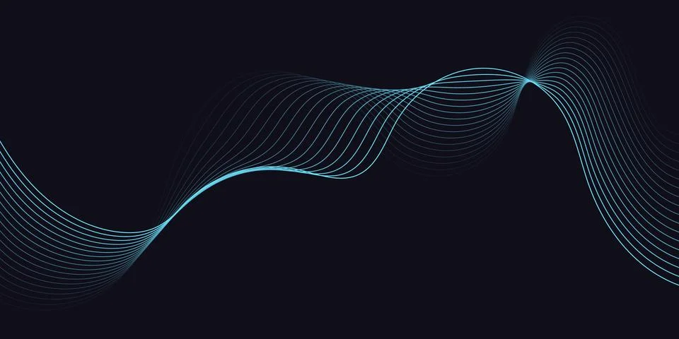 Abstract background with line in wave shape for banner design and branding. Illustrazione stock