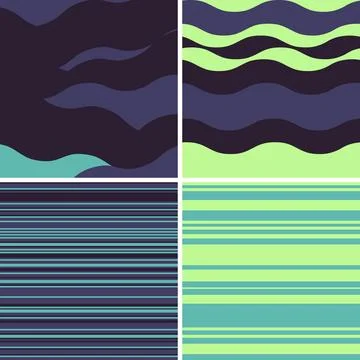 Abstract background with linear color bands, rhythmic alignment, digital clar Illustrazione stock