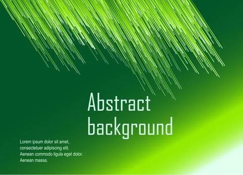 Abstract background with linear design on green background background Stock Illustration