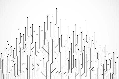 Abstract background of lines and dots. Technology geometric graphic. Vector Stock Illustration