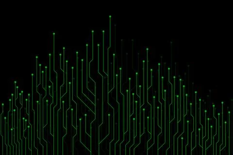 Abstract background of lines and dots. Technology geometric graphic. Vector Stock Illustration