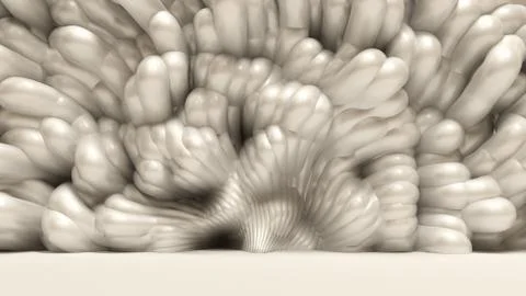 Abstract background with lines and waves. 3d illustration, 3d rendering. Stock Illustration