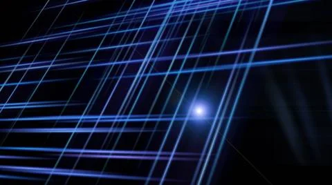 Abstract background with lines in the dark space, 3d render computer gener... Foto stock