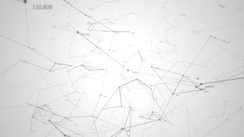 Abstract background,  lines, digits and points Stock Illustration