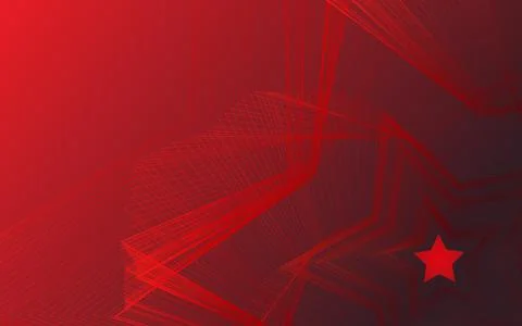 Abstract background from lines, red star on the gradient background. Stock Illustration