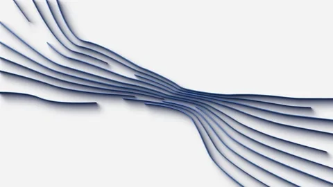 An abstract background of lines. a simple white background with blue lines. loop Stock Footage 314260360