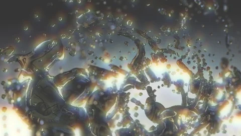 Abstract background with liquid 3D render Stock-Footage 95556386