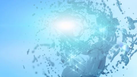 Abstract background with liquid 3D render Stock Footage 95643040