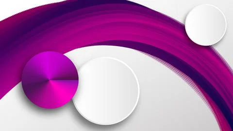 Abstract background with liquid arch, cut paper geometric shapes, speech bu.. Stock Illustration