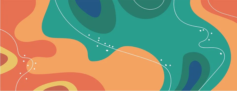 Abstract background with liquid blob and wavy pattern Stock Illustration